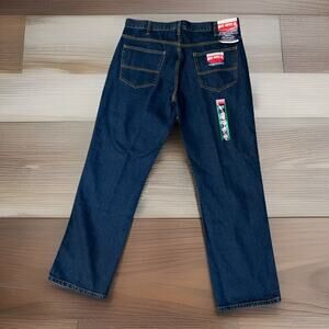 Men’s Rivet Supply Co. Rugged Denim Workwear 34x32 Dark Blue Jeans Relaxed Fit